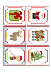 English Worksheet: Christmas flashcards