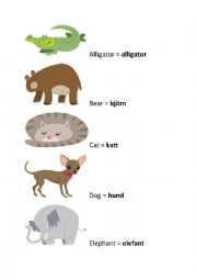 English Worksheet: Alphabet animals