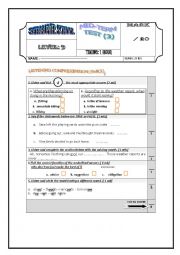 English Worksheet: mid-term test 3 // 