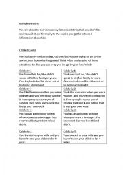 English Worksheet: Celebrity regrets