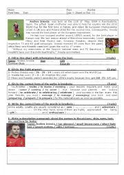 English Worksheet: Andres Iniesta