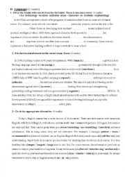 English Worksheet: 4th form tasks