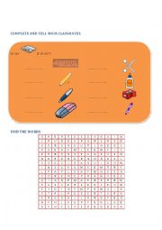 English Worksheet: In my pencilcase (3 PAGES)