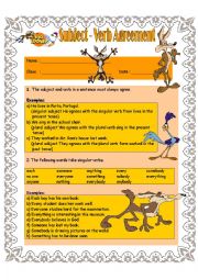 Subject-Verb Agreement For Intermediate