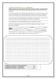 English Worksheet: WRITING TASKS