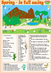 English Worksheet: Spring-in full swing