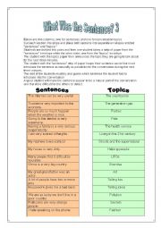 English Worksheet: What was the Sentence? 3