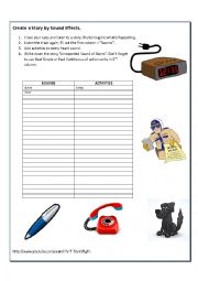 English Worksheet: Sound Effect Story