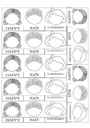 English Worksheet: FEELINGS draw the expressions
