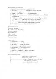 English Worksheet: Review: Present Simple and Continuous