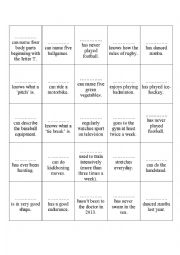 English Worksheet: Sports