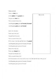 English Worksheet: There is a hole