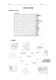 English Worksheet: The Earth