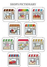English Worksheet: shops