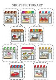 English Worksheet: shops