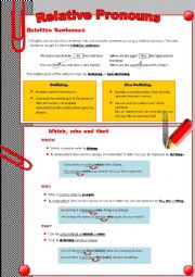 English Worksheet: Relative pronouns