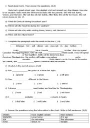 English Worksheet: General exercises 