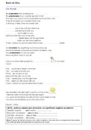 English Worksheet: Back at one