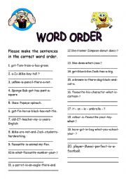 English Worksheet: Word Order with have got and there is