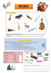 English Worksheet: Music 