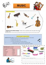 English Worksheet: Music 