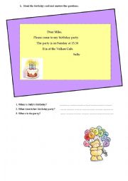 English Worksheet: birthday card-2