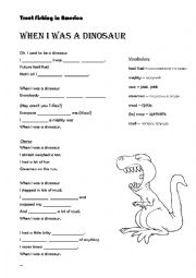 English Worksheet: When I was a dinosaur