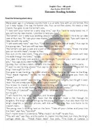 English Worksheet: Puss in boots