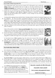 English Worksheet: Guy Fawkes and the Gunpowder Plot