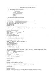 English Worksheet: Monday Morning by Melanie Fiona