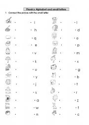 English Worksheet: Phonics Alphabet recognition