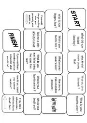 English Worksheet: Speaking activity 