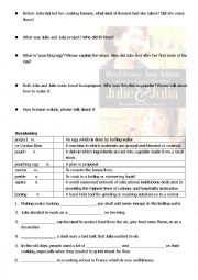 English Worksheet: Julie and Julia