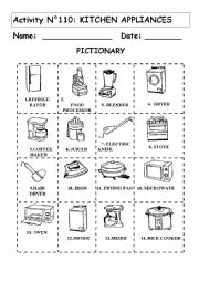 English Worksheet: KITCHEN ELECTRIC APPLIANCES 