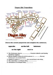 English Worksheet: Diagon Alley 