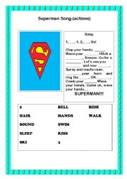 English Worksheet: Superman Song