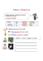 English Worksheet: Future: Be going to be