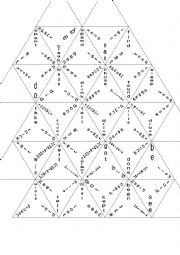 English Worksheet: Triominos - irregular verbs Set 2