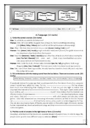 English Worksheet: Ordinary Test