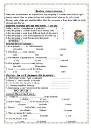 English Worksheet: days and months