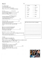 English Worksheet: One - U2