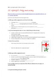 English Worksheet: st Georges day - listening
