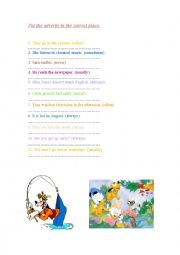 English Worksheet: adverbs of frequency exercise 