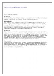 English Worksheet: listening about dream job mid term test 3 for 2nd year tunisian pupils