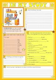 English Worksheet: My study