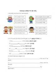 Worksheet will and going to 