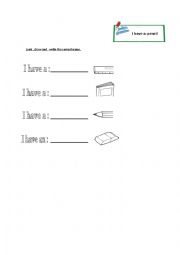 classroom objects and have to 