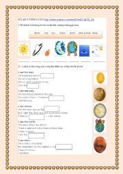 English Worksheet: Solar System