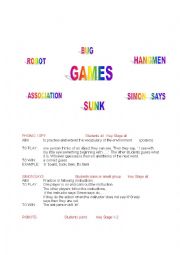 English Worksheet: Language games