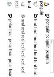 English Worksheet: write animals